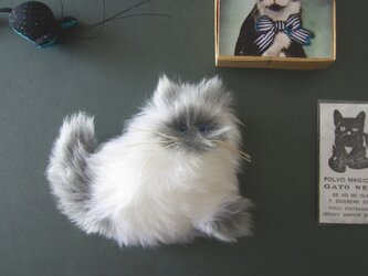 受注製作 >> PEPOSO: furry animals "cat" ねこ / ポインテッド 白×グレーの画像