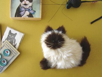 受注製作 >> PEPOSO: furry animals "cat" ねこ / ポインテッド クリーム×ブラウンの画像