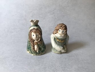 「二人の約束」〔旅人の贈り物/陶人形オブジェ・リングスタンド〕の画像