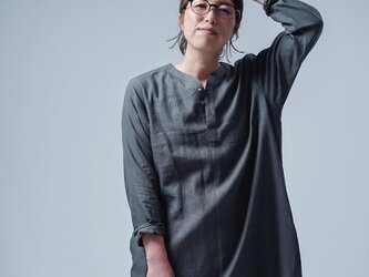 【リネンワンピース】理想の着心地はココにあった。 スリーピングドレス /フォレッジグリーン a009e-fgg1の画像