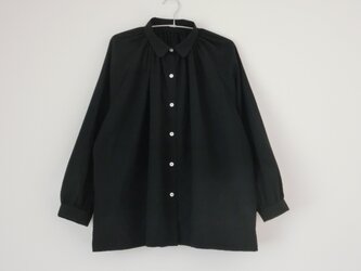 シフォンブラウス blackの画像