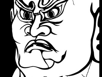 切り絵「金剛力士像・吽形」の画像