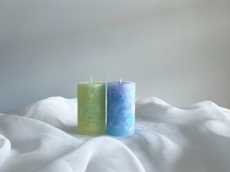 ajisai candle*紫陽花キャンドル*ナチュラルキャンドル*アロマキャンドル*2本セット*の画像