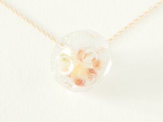 【イギリス製】ハンドメイド  フェルト入り ガラスセルネックレスの画像