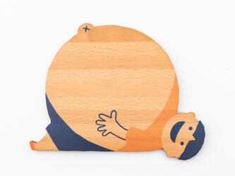 ほっこり自然とティータイム　木製プレート　manpuku「こども」の画像