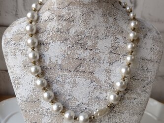 コットンパール&淡水バロックパール short necklaceの画像