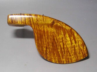 バイオリン顎当て　日本産メイプル縮斑杢　蘇芳染　クローソンの画像