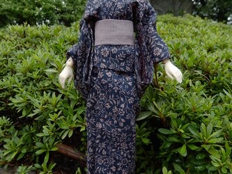 1/6サイズ　木綿の着物と帯（２）の画像