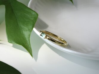 14K バゲットカット・天然エメラルドリングの画像
