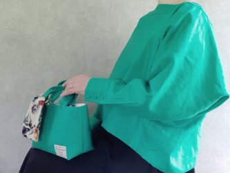 ヨーロピアンリネンプルオーバー&ワンマイルバックセット　ターコイズグリーンの画像