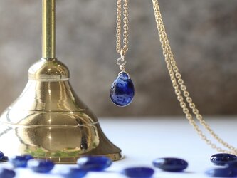 ブルーサファイア 〈Sサイズ〉14Kgf ネックレス --Graceful blue--