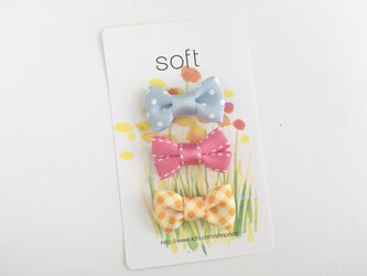 「ハッピーカラーのセット」ミニヘアクリップの画像