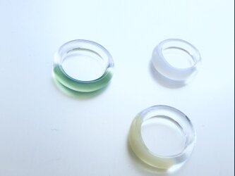 Bicolored simple Ring / MY /JG / WHの画像