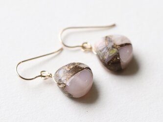 14Kgf コッパーピンクオパール　ピアス/イヤリング --Chic of chic--の画像