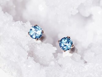 スイスブルートパーズの3ｍｍスタッドピアス　～Paradorの画像