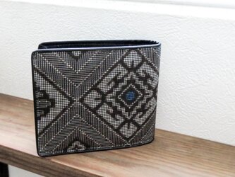 再出品：奄美大島紬の折財布：#0222の画像
