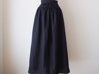 drawstring skirt-black-の画像