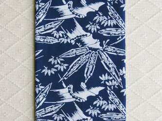 天然藍の型染め手拭い  笹竹の画像