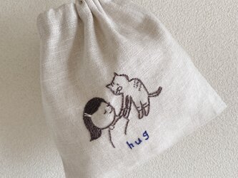おさんぽ巾着ミニ　hugの画像