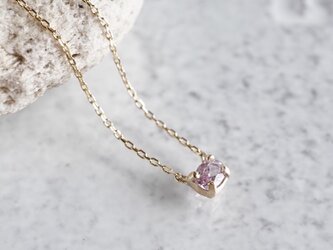 [October] Pink tourmaline oval necklace [P109K10(PT)]の画像