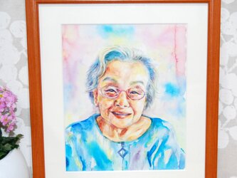 額装　水彩画　A4サイズの絵画用　お祝い　誕生日　プレゼント　古希　還暦　米寿　傘寿の画像