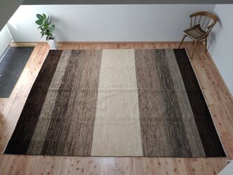 Newモデル】夏でも快適オーガニックラグ　四季を楽しむオールシーズンラグ　ガゼニベカール　300x242cmの画像