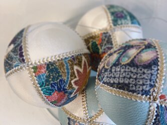 6.5cm (2.56"") Kimekomi Ornament balls set of 4の画像
