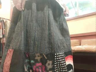 着物リメイク☆紅葉を観に！秋のお出かけスカート♪８３cm丈の画像