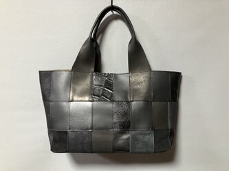 レザーパッチワークトートバッグ382の画像