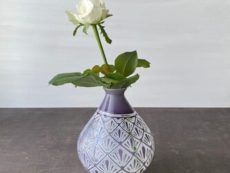 pattern vase　紫菱花の画像