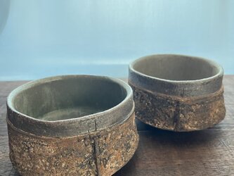 焼締&泥彩&灰釉　「纏」茶碗　(四寸深鉢)の画像