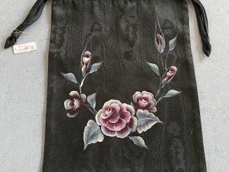 バラの巾着袋の画像
