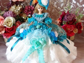 マルガレーテ皇妃 エメラルドブルーの魅惑の天使 エンジェルフリルドールドレスの画像