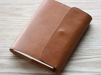 ほぼ日手帳カバー・コニャック　オリジナルしおり付属・万年筆対応[受注制作品]の画像