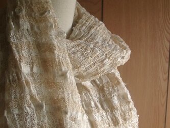 紙のような絹のストール・まゆフェルト・まゆクロスの画像