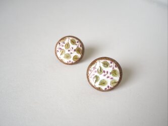 陶器のイヤリング　『萩』の画像