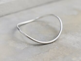 つや消し シルバーウェーブプレーンリング 0.8mm幅 マット｜SILVER RING｜884の画像