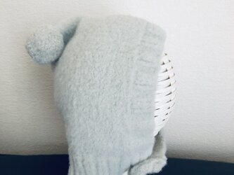 ほっかぶりモコモコ帽の画像