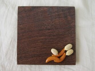 菓子付き茶托（柿ピー）の画像