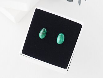 マラカイトピアス / 送料無料の画像