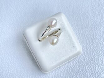 2 Pearl Spiral Ring-Silver925の画像