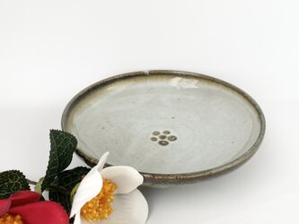 梅鉢の模様の中鉢　　　【中皿　家カフェ　和 陶器】の画像