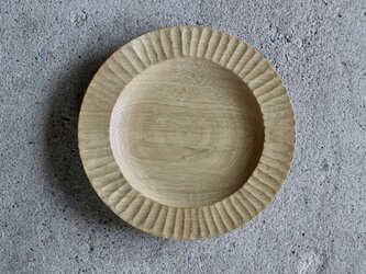 栗のリム皿(21cm)の画像