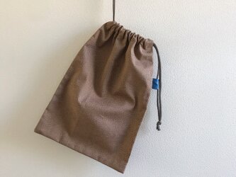 チャイロマルの巾着袋。(ba-tt-067)の画像