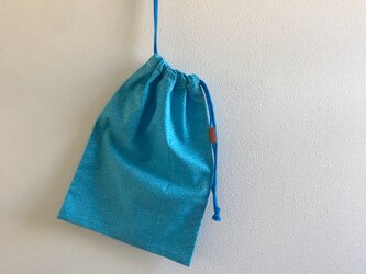 ミズイロマルの巾着袋。(ba-tt-068)の画像