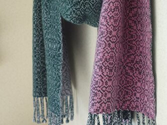 手織りカシミアストール・・ミナレットの画像