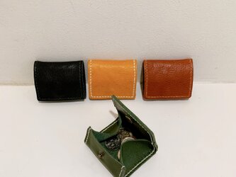 姫路レザーBOXコイン財布◆グリーン　革財布　小銭財布　の画像