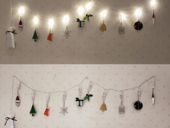 クリスマスの壁飾り＊ケーブルライト（10灯）の画像