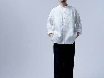 【wafu】リネンシャツ ハートをわしづかみの 洗練されしシャツ /白色 t021i-wht1の画像