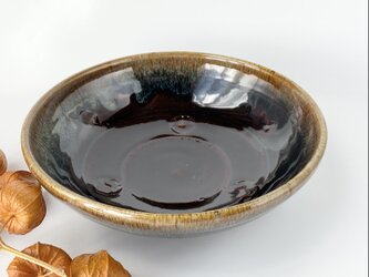 栗色の中深鉢　　　【手仕事 民藝　和　陶器】の画像